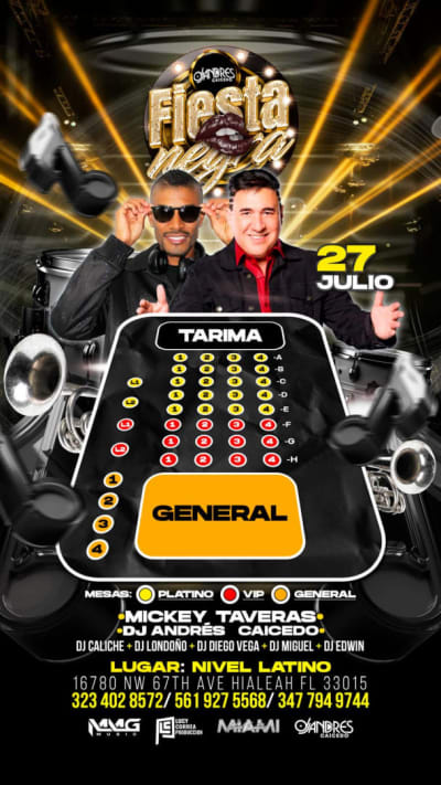 Event - GRAN FIESTA NEGRA CON MICKEY TAVERAS EN HIALEAH, FL - Hialeah, Florida - 27 de julio de 2024 | concert tickets