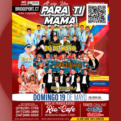 Event - PARA TI MAMA BRIDGEPORT,CT - Bridgeport, Connecticut - 19 de mayo de 2024 | concert tickets