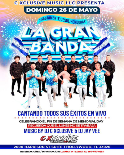 Event - LA MAQUINA SHOW DE HONDURAS LA GRAN BANDA EN VIVO - Hollywood, Florida - May 26, 2024 | concert tickets