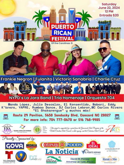 Event - E&A Puerto Rican Festival of the Carolinas - Concord, North Carolina - 22 de junio de 2024 | concert tickets