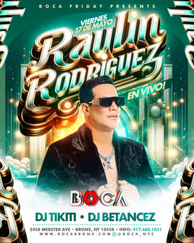 Event - Raulin Rodriguez en Concierto en Boca - Bronx, New York - 17 de mayo de 2024 | concert tickets