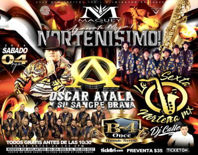 Event - NORTEÑISIMO ÓSCAR AYALA LA SEXTA NORTENA BANDA 411 - Wilmington, Delaware - 4 de mayo de 2024 | concert tickets