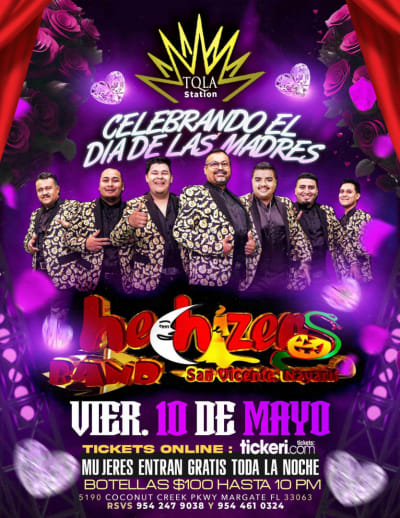 Event - HECHIZEROS BAND EN CONCIERTO ! - Margate, Florida - May 10, 2024 | concert tickets