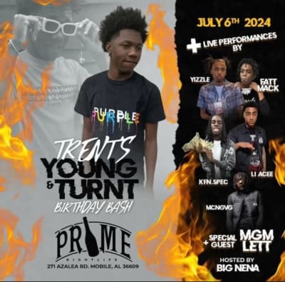 Event - Trent’s Young & Turnt Birthday Bash - Mobile, ALABAMA  - 6 de julio de 2024 | concert tickets