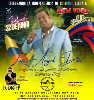 Event - Luis Angel Diaz El Hijo de Diomedes Diaz - east elmhurst, New York - 22 de junio de 2024 | concert tickets