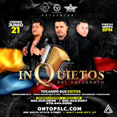 Event - Los Inquietos en Salt Lake City - Salt Lake City, Ut - 21 de junio de 2024 | concert tickets