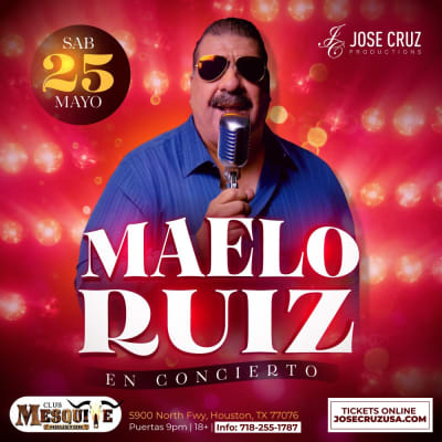 Event - MAELO RUIZ EN HOUSTON - Houston, Texas - 25 de mayo de 2024 | concert tickets