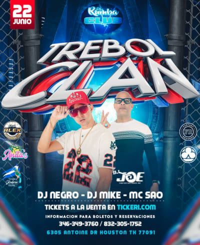 Event - TREBOL CLAN RUMBA CLUB - Houston, Texas - 22 de junio de 2024 | concert tickets