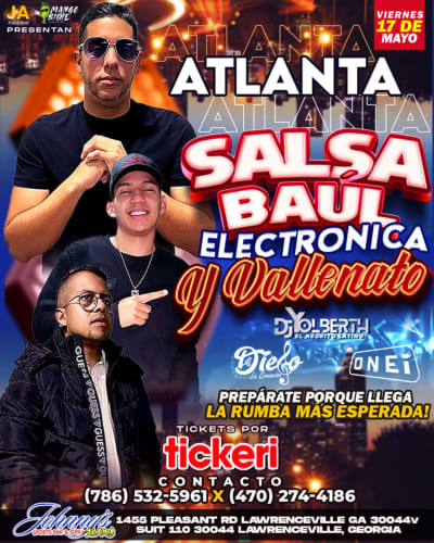 Event - Noche de salsa baúl electrónica y Vallenato  - Lawrenceville, Georgia - 17 de mayo de 2024 | concert tickets