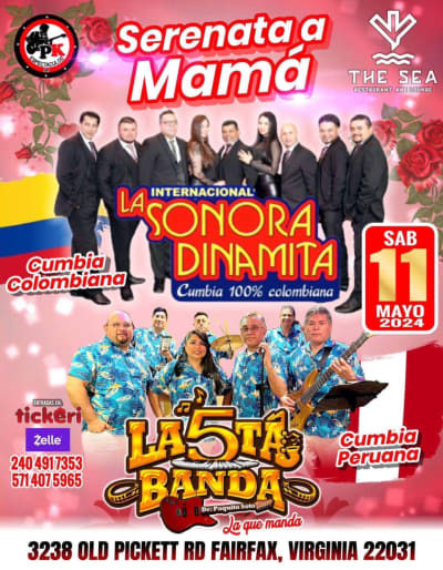 Event - LA SONORA DINAMITA Y LA QUINTA BANDA EN VIVO ! - Fairfax, Virginia  - 11 de mayo de 2024 | concert tickets