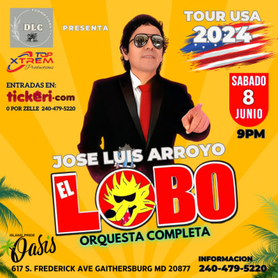 Event - JOSE LUIS ARROYO - EL BOBO Y ORQUESTA - Gaithersburg, Maryland - 8 de junio de 2024 | concert tickets