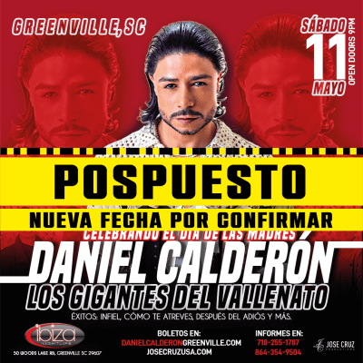 Event - DANIEL CALDERÓN Y LOS GIGANTES DEL VALLENATO - GREENVILLE, SC - MAYO 11 - Greenville, South Carolina - 11 de mayo de 2024 | concert tickets