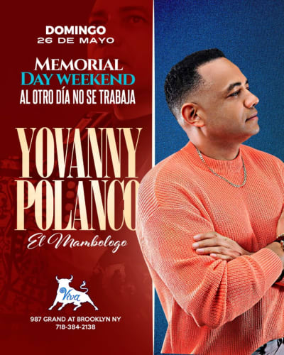 Event - Yovanny Polanco  - Brooklyn, NY - 26 de mayo de 2024 | concert tickets