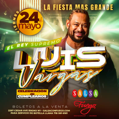 Event - Luis Vargas Exclusivo - Bronx, NY - 24 de mayo de 2024 | concert tickets