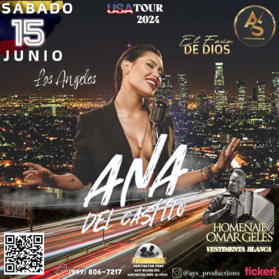 Event - ANA DEL CASTILLO EN CONCIERTO ! - Los Angeles, California - 15 de junio de 2024 | concert tickets