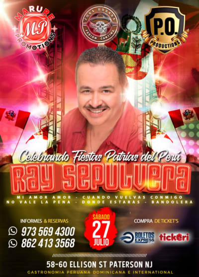 Event - RAY SEPULVERA EN CONCIERTO - Paterson, New Jersey - July 27, 2024 | concert tickets