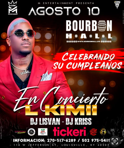 Event - L KIMII - Louisville, Kentucky - 10 de agosto de 2024 | concert tickets