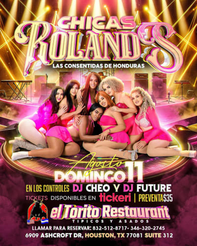 Event - LAS CHICAS ROLANDS  - Houston, Texas - 11 de agosto de 2024 | concert tickets