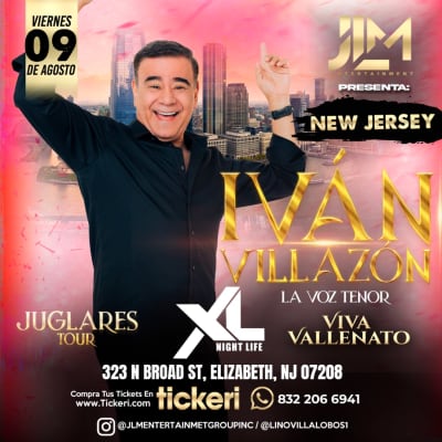 Event - IVAN VILLAZON ¡EN CONCIERTO! - Elizabeth (New Jersey) - Elizabeth, New Jersey - 9 de agosto de 2024 | concert tickets