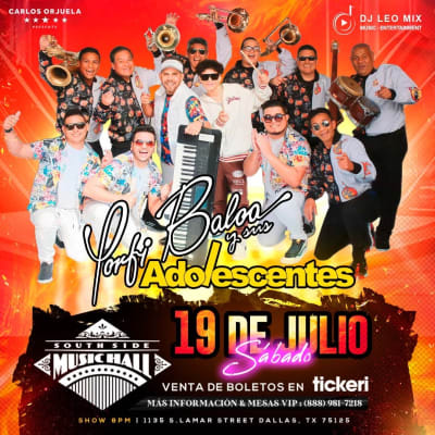 Event - Porfi Baloa y sus Adolescentes - Dallas, Texas - 19 de julio de 2024 | concert tickets