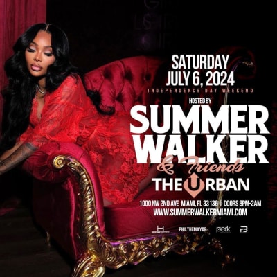 Event - Independence Day Weekend 2024 Summer Walker Live At The Urban Cancelled   - Miami, FL - July 6, 2024 | concert tickets