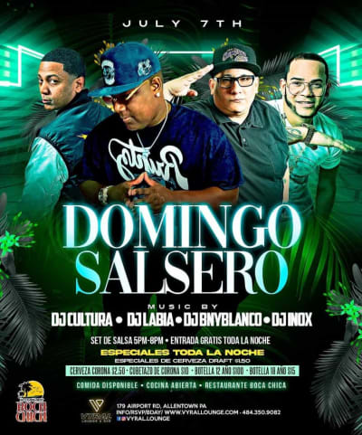 Event - DOMINGO SALSERO  - Allentown, Pennsylvania - July 7, 2024 | concert tickets