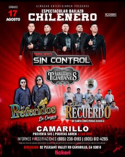 Event - Espectacular Bailazo Chilenero - Camarillo, California - 17 de agosto de 2024 | concert tickets