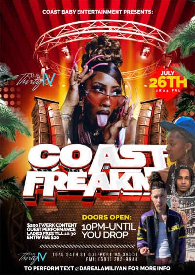 Event - Coast FreakNik - Gulfport, Mississippi - 26 de julio de 2024 | concert tickets