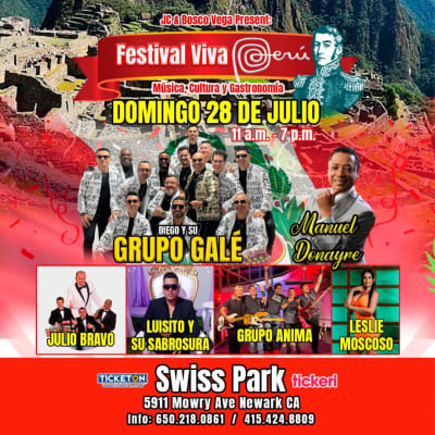 Event - FESTIVAL VIVA EL PERU ! - Newark, California - July 28, 2024 | concert tickets