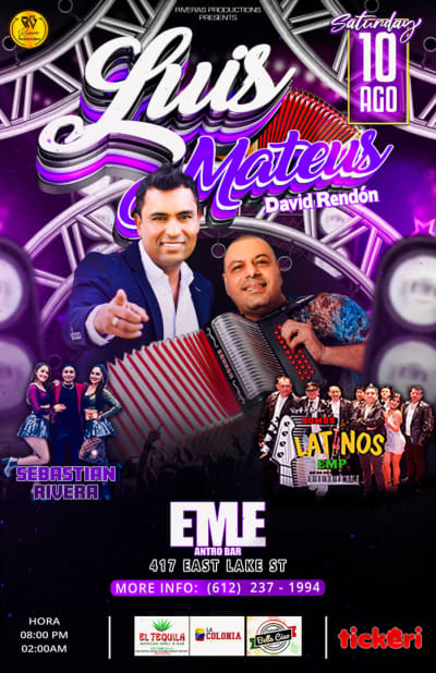 Event - Vallenatos con  Luis Mateus  - Minneapolis, Minnesota - 10 de agosto de 2024 | concert tickets