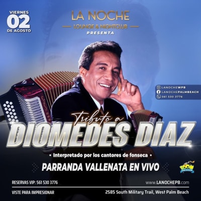 Event - Tributo a Diomedes Díaz  - West Palm Beach, Florida - 2 de agosto de 2024 | concert tickets