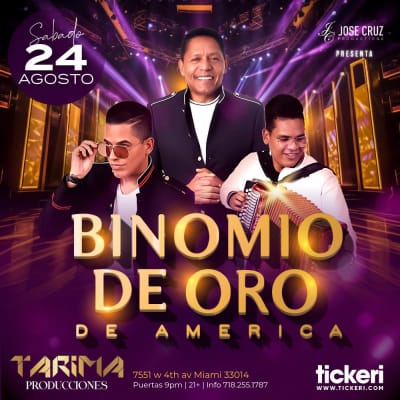 Event - BINOMIO DE ORO EN MIAMI  - Hialeah, Florida - 24 de agosto de 2024 | concert tickets