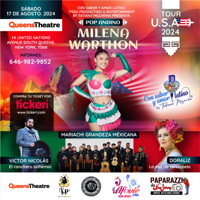 Event - MILENA WARTHON CON SABOR Y AMOR LATINO POP ANDINO TOUR USA 2024 - Queens, New York - 17 de agosto de 2024 | concert tickets