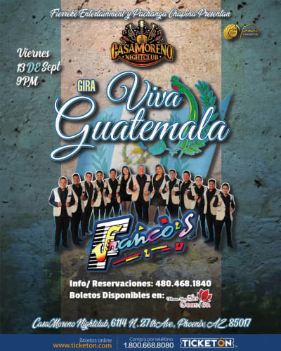 Event - Los Francos de Totonicapan en Phoenix, Arizona - Phoenix, Arizona - September 13, 2024 | concert tickets