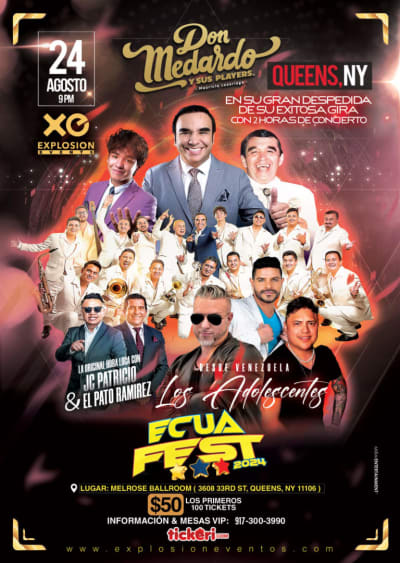 Event - La Gran Despedida de la Primerisima Don Medardo y sus Players - Queens NY - New York, New York - August 24, 2024 | concert tickets