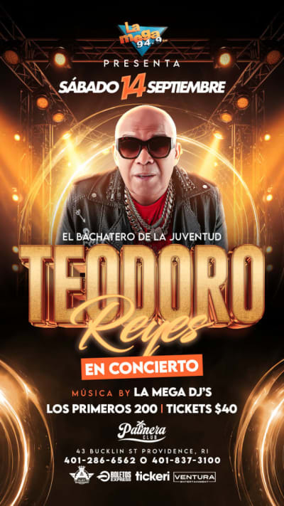 Event - TEODORO REYES EN CONCIERTO | PALMERA CLUB | PROVIDENCE, RI - Providence, Rhode Island - September 14, 2024 | concert tickets