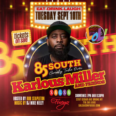 Event - KARLOUS MILLER Wild N Out Celebrity Comedy Show (Tue 7pm) - Bronx, New York - 10 de septiembre de 2024 | concert tickets