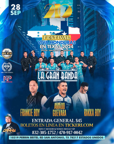 Event - Festival Viva Honduras en Texas 2024 - San Antonio, TX - 28 de septiembre de 2024 | concert tickets