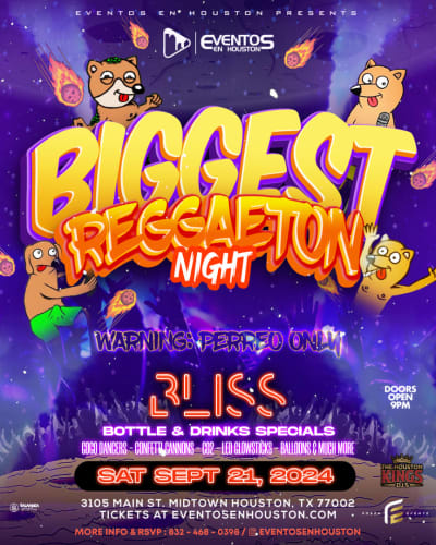 Event - THE BIGGEST REGGAETON NIGHT HOUSTON - Houston, Texas - September 21, 2024 | concert tickets