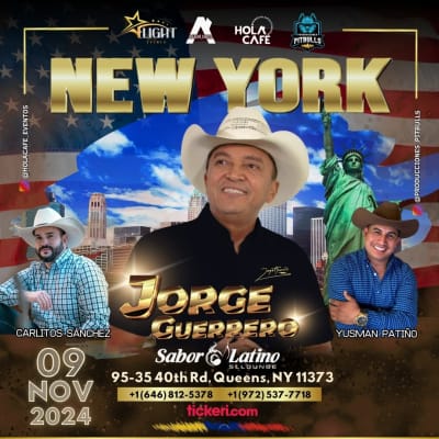 Event - JORGE GUERRERO EN QUEENS - NEW YORK - Queens, New York - 9 de noviembre de 2024 | concert tickets