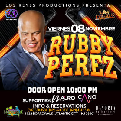 Event - RUBBY PEREZ - Atlantic City, New Jersey - 8 de noviembre de 2024 | concert tickets