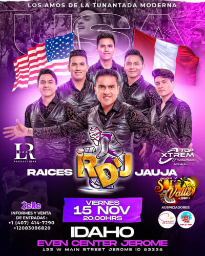 Event - Raíces de Jauja en Concierto - Jerome, Idaho - November 15, 2024 | concert tickets