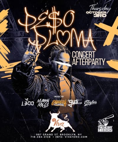 Event - Peso Pluma Concert Afterparty Brooklyn - Brooklyn, New York - October 3, 2024 | concert tickets