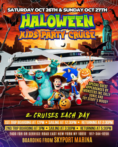 Event - Halloween Kids Party Cruise (3:00pm-5:30pm) - New York, New York - October 26, 2024 | concert tickets