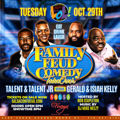 Event - Family Feud Comedy with Talent and Gerald Kelly - Bronx, New York - 29 de octubre de 2024 | concert tickets