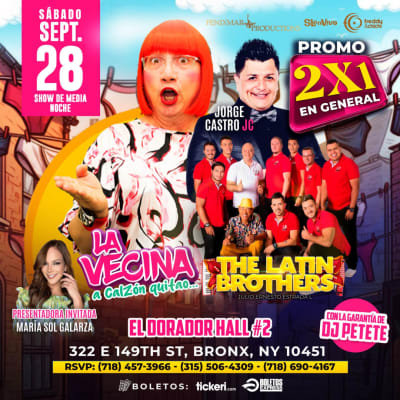 Event - LA VECINA & THE LATIN BROTHERS ! BRONX, NY - Bronx, Ny - 28 de septiembre de 2024 | concert tickets