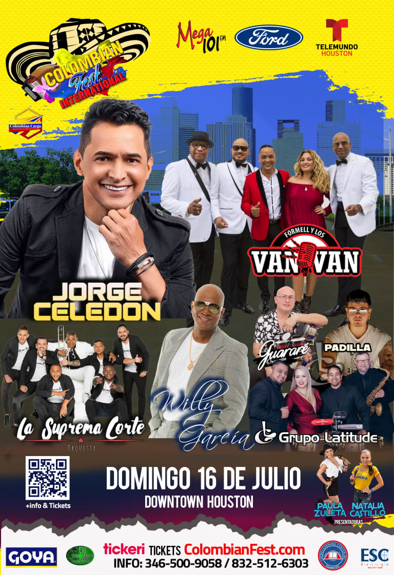 Event - COLOMBIAN FEST INTERNATIONAL -  FESTIVAL COLOMBIANO 2023 HOUSTON TX - Houston, Texas - July 16, 2023 | concert tickets