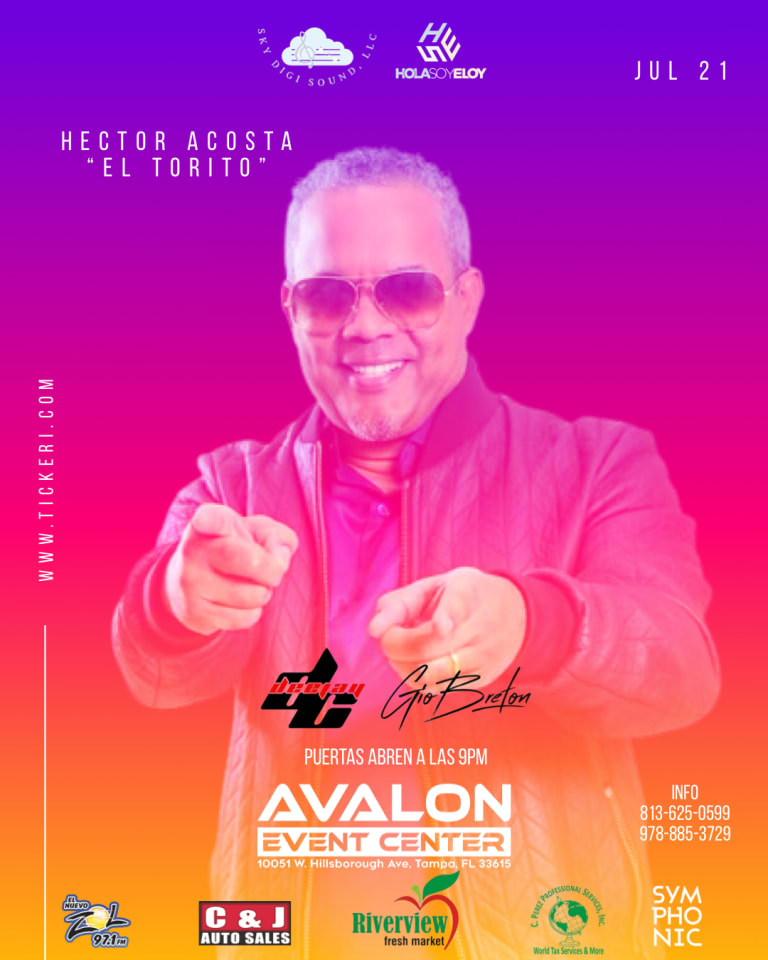 Event - Hector Acosta “El torito” en concierto Tampa - Tampa, Florida - July 21, 2023 | concert tickets