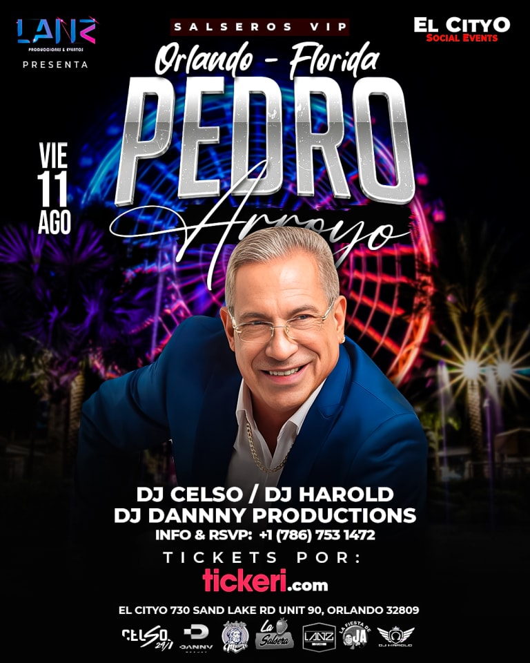 Event - Pedro Arroyo en Orlando  - Orlando, Florida - August 11, 2023 | concert tickets