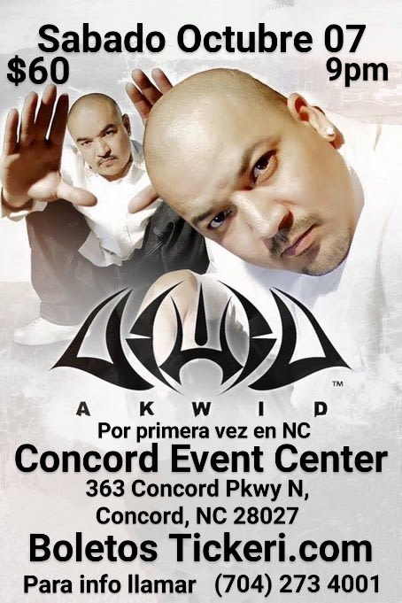 Event - AKWID Concord NC - Concord, North Carolina - 7 de octubre de 2023 | concert tickets